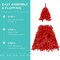 Artificial Christmas Tree Hinged Pine with 250 Lights, 1,000 Tips & Foldable Base Pre-Lit Outdoor Holiday Decor